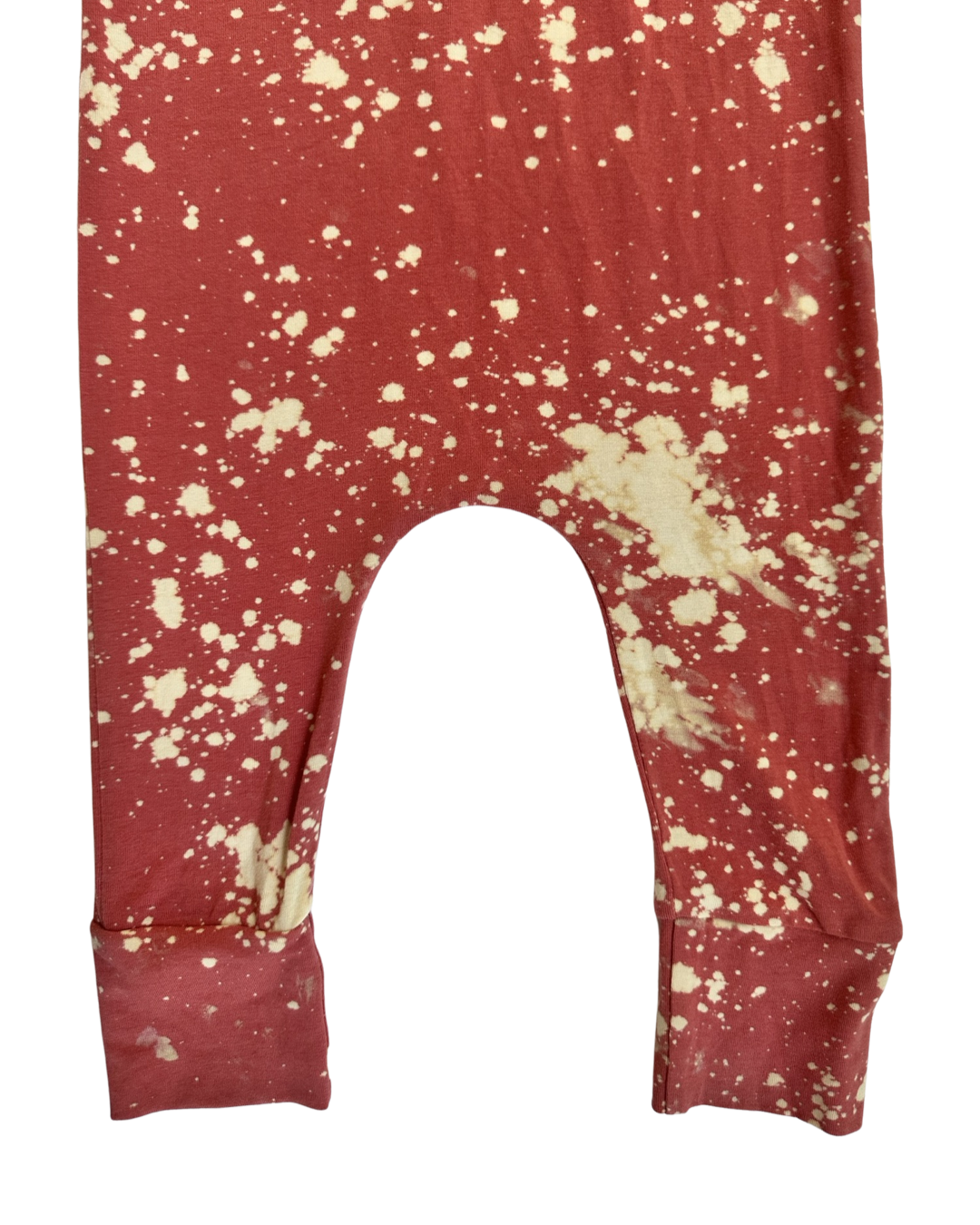 2T Toddler Boy RAGS to Raches Red / Yellow & Green Acid Wash Long Sleeve Romper