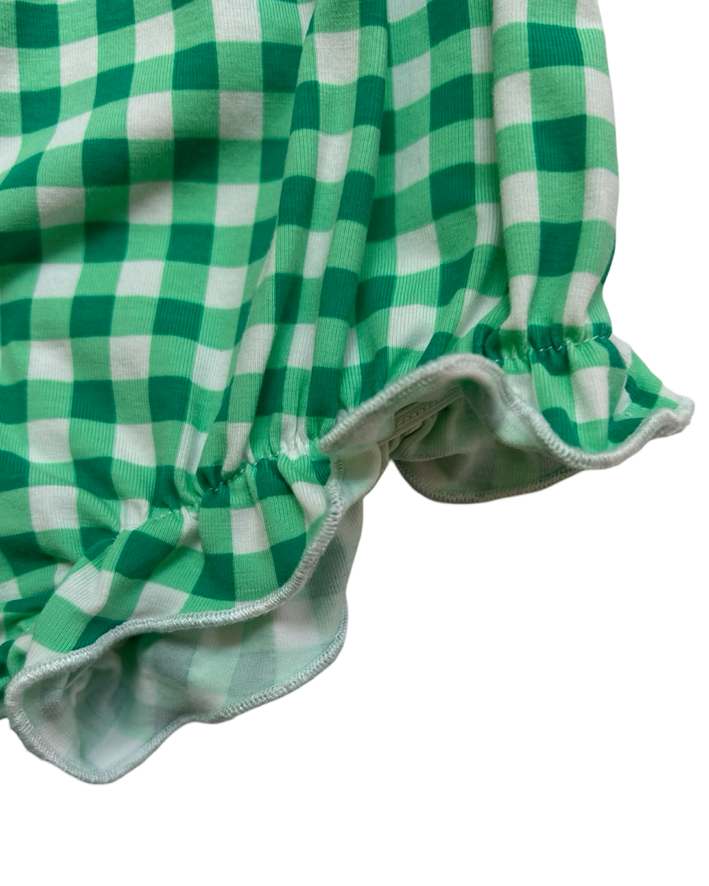 24M Baby Girls Sugar Dumplin Gingham Embroidered Tractors 🚜 🚜 🚜 With Diaper Cover. 2 Pieces Set.