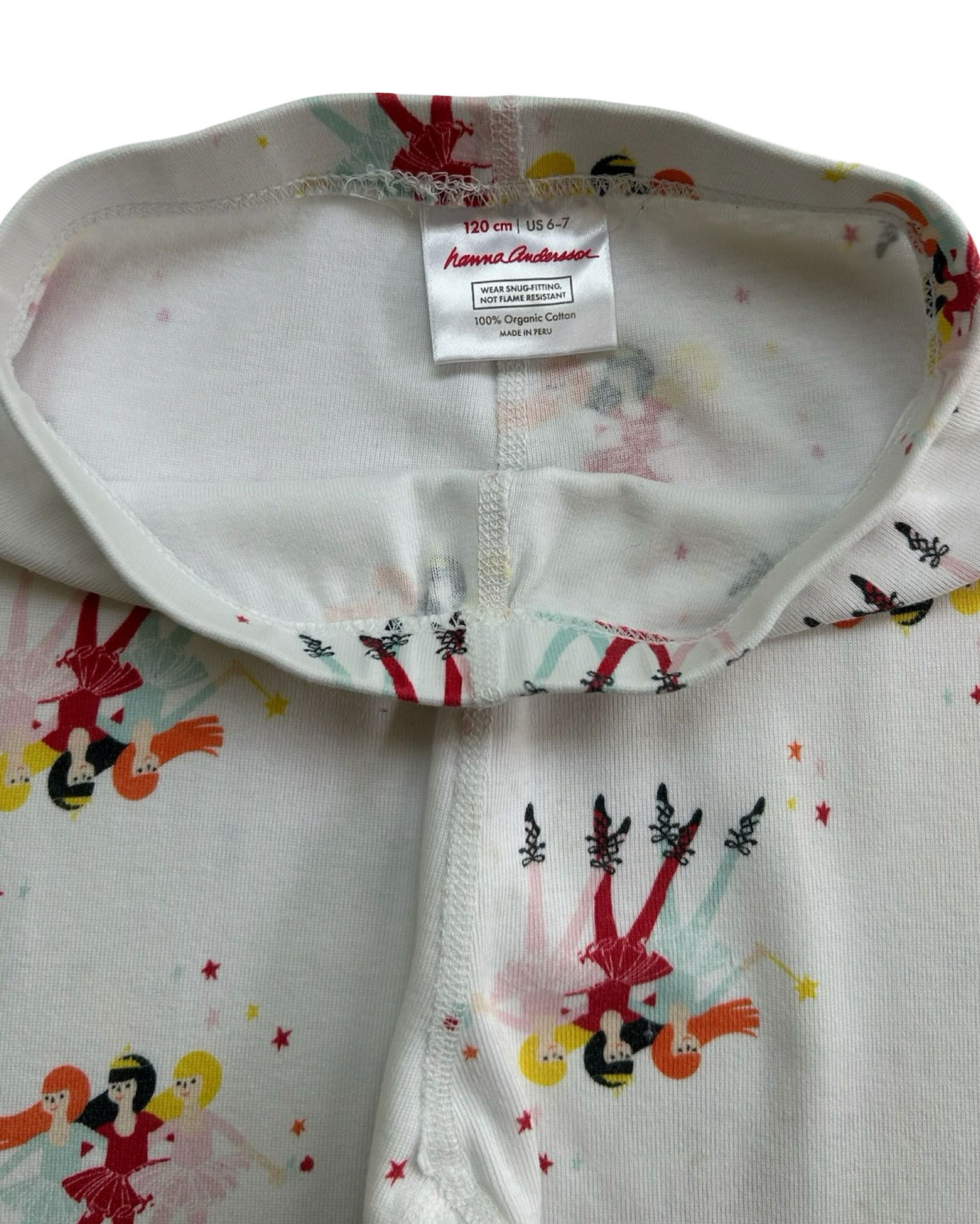 6T-7T Toddler Girl Hanna Andersson Holiday Print Christmas PJs