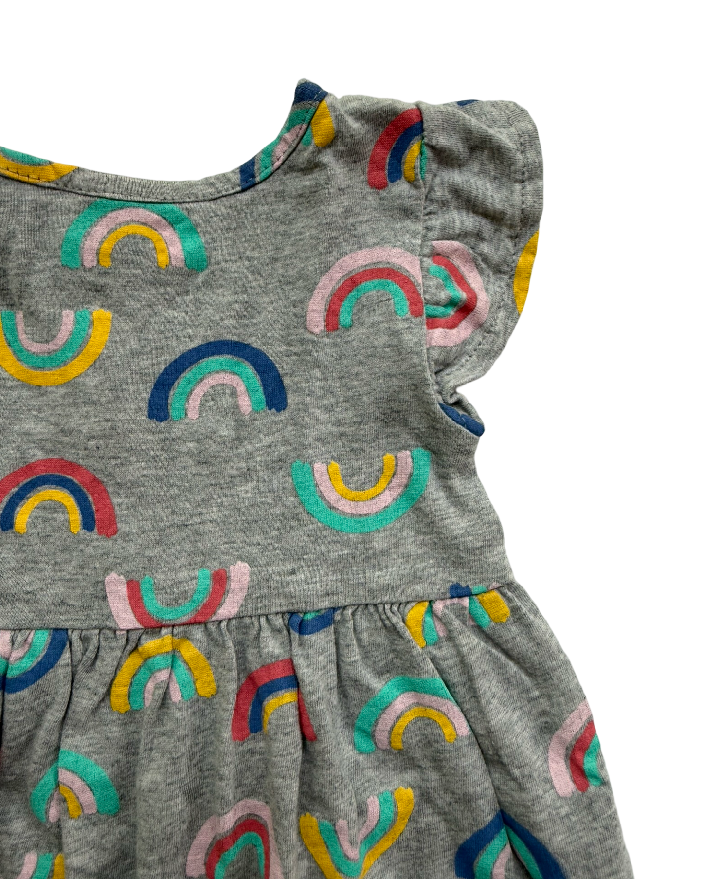 6M Baby Girls Carters Gray Rainbow Dress