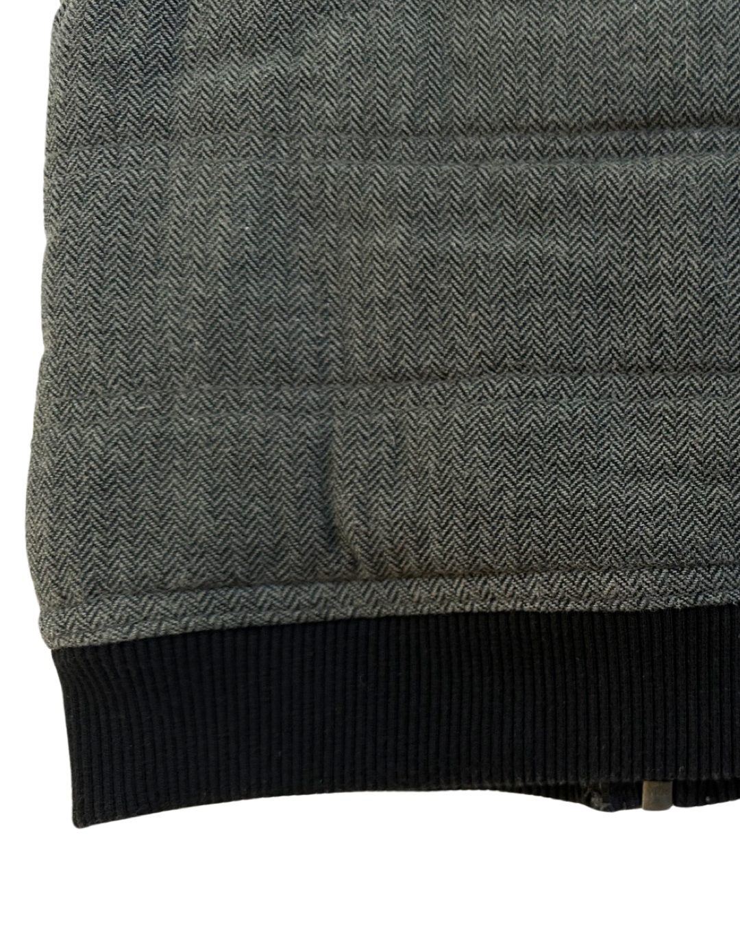 18M Baby Boy Gray / Black Houndstooth Genuine Kids Zippered Vest