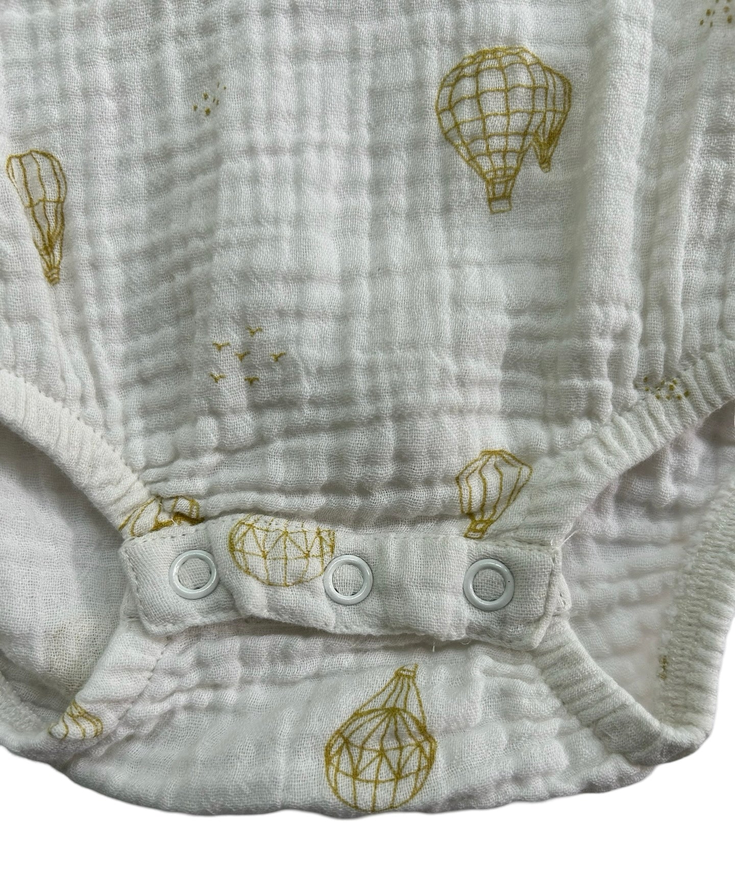 3-6M Baby Boy Makemake Organics Sleeveless Bubble Romper