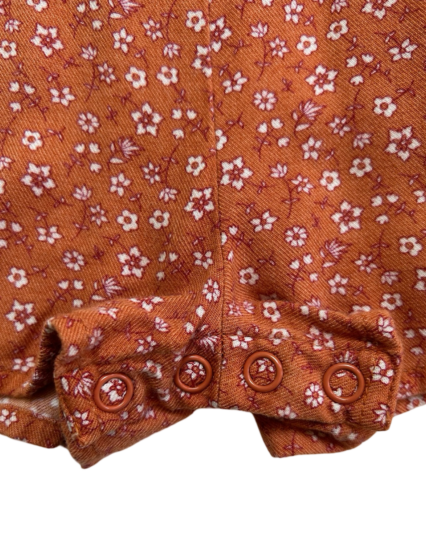 12-18M Baby Girl Rust Floral Romper