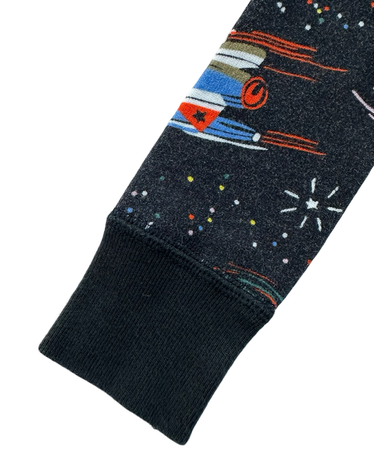 12M-18M Baby Boy Hanna Andersson Organic Cotton Interstellar Zippered Sleeper PJs
