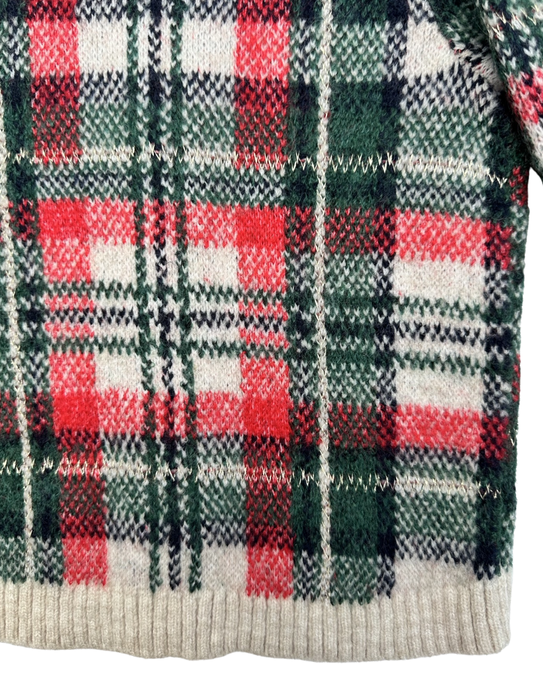 2T Toddler Girl H&M Red / Green Plaid Christmas Cardigan Sweater