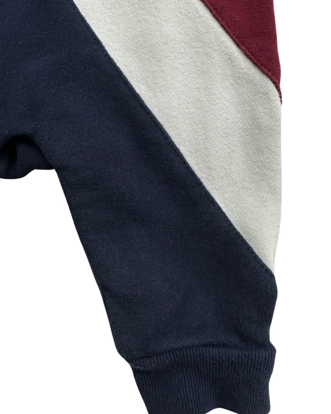 3M Baby Boy Ralph Lauren Polo Navy / Maroon and White Hooded Romper