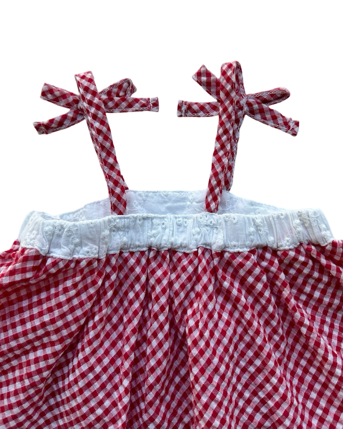 9M Baby Girl Crown & Ivy Red Eyelet Gingham Top Tank