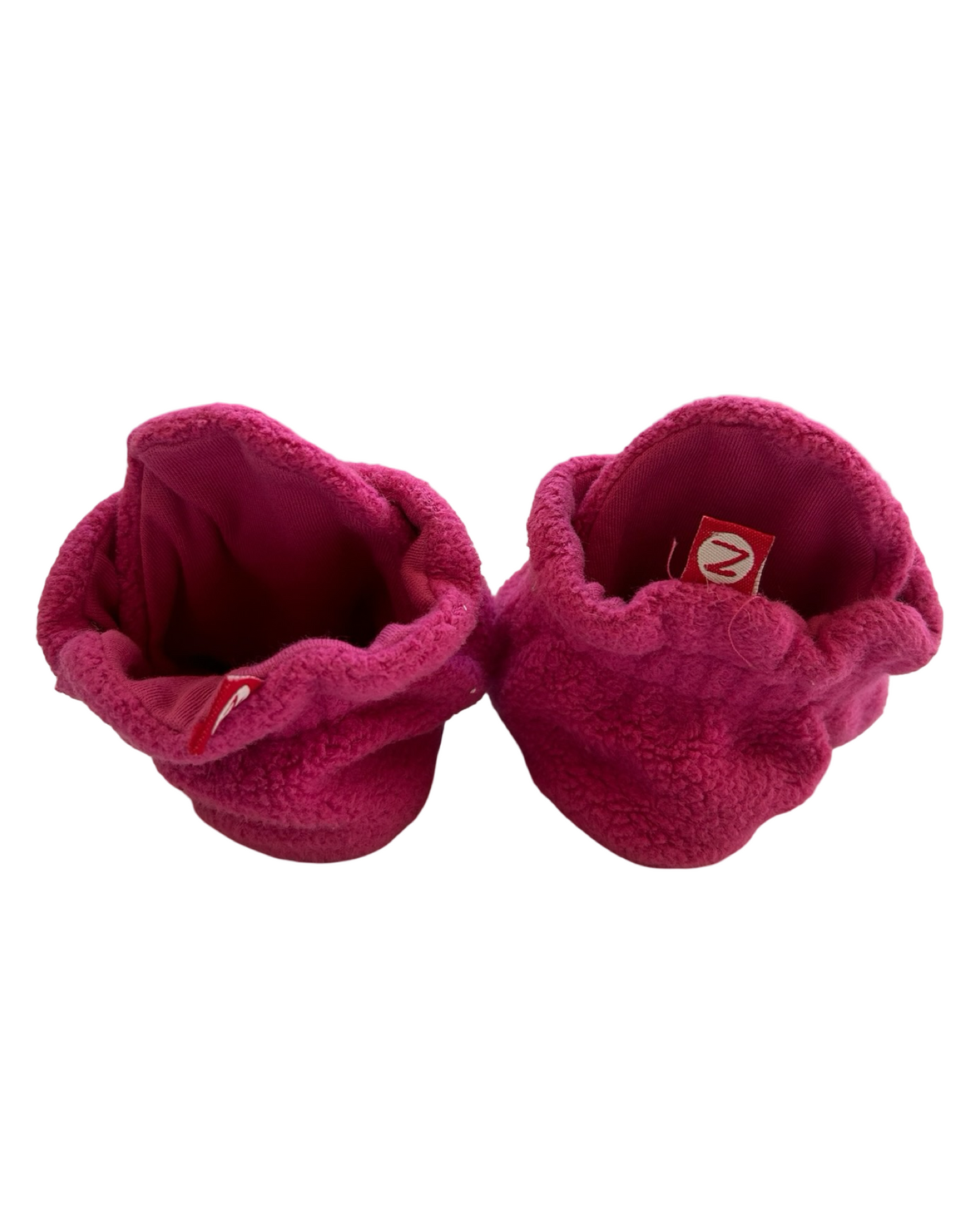 12M Baby Girls Zutano Cozie Fleece Stay-On Booties Slippers