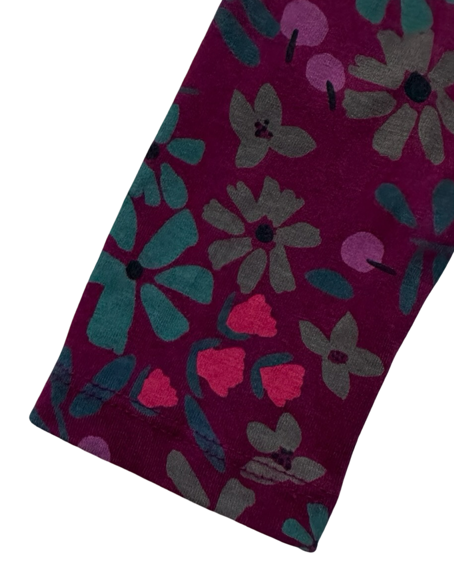 6T Toddler Girls Tea Collection Floral Wrap Neck Long Sleeve Dress.