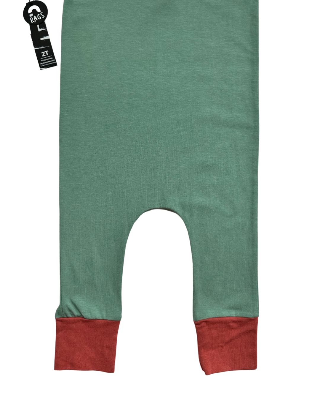 2T Toddler Boy RAGS to Raches Green Romper