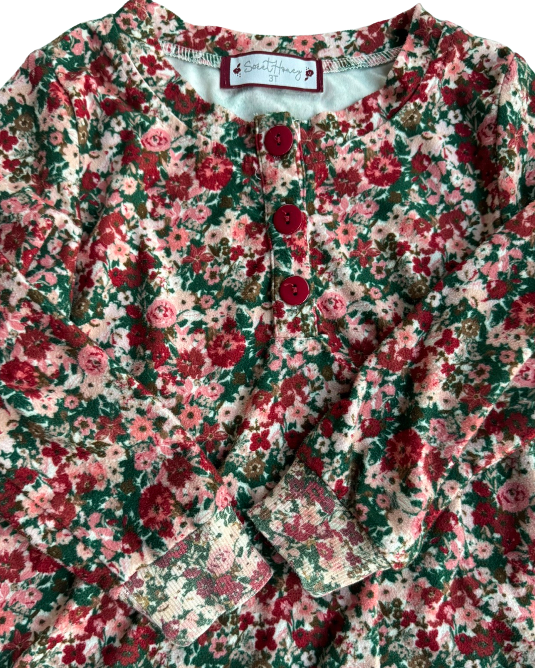 3T Toddler Girl Floral Sweet Honey Lounge PJs