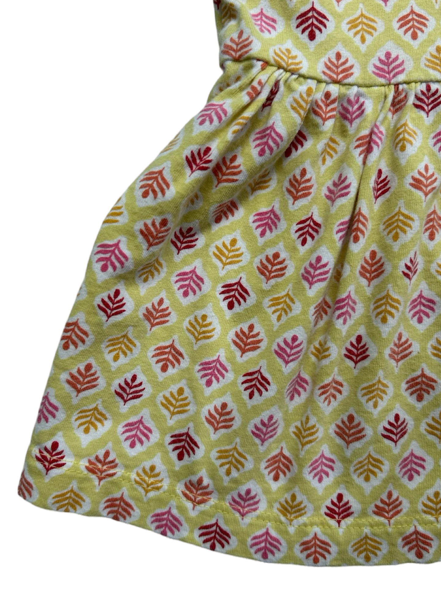 18M - 24M Baby Girls Tea Collection Yellow Floral Print Dress Cotton Sleeveless .