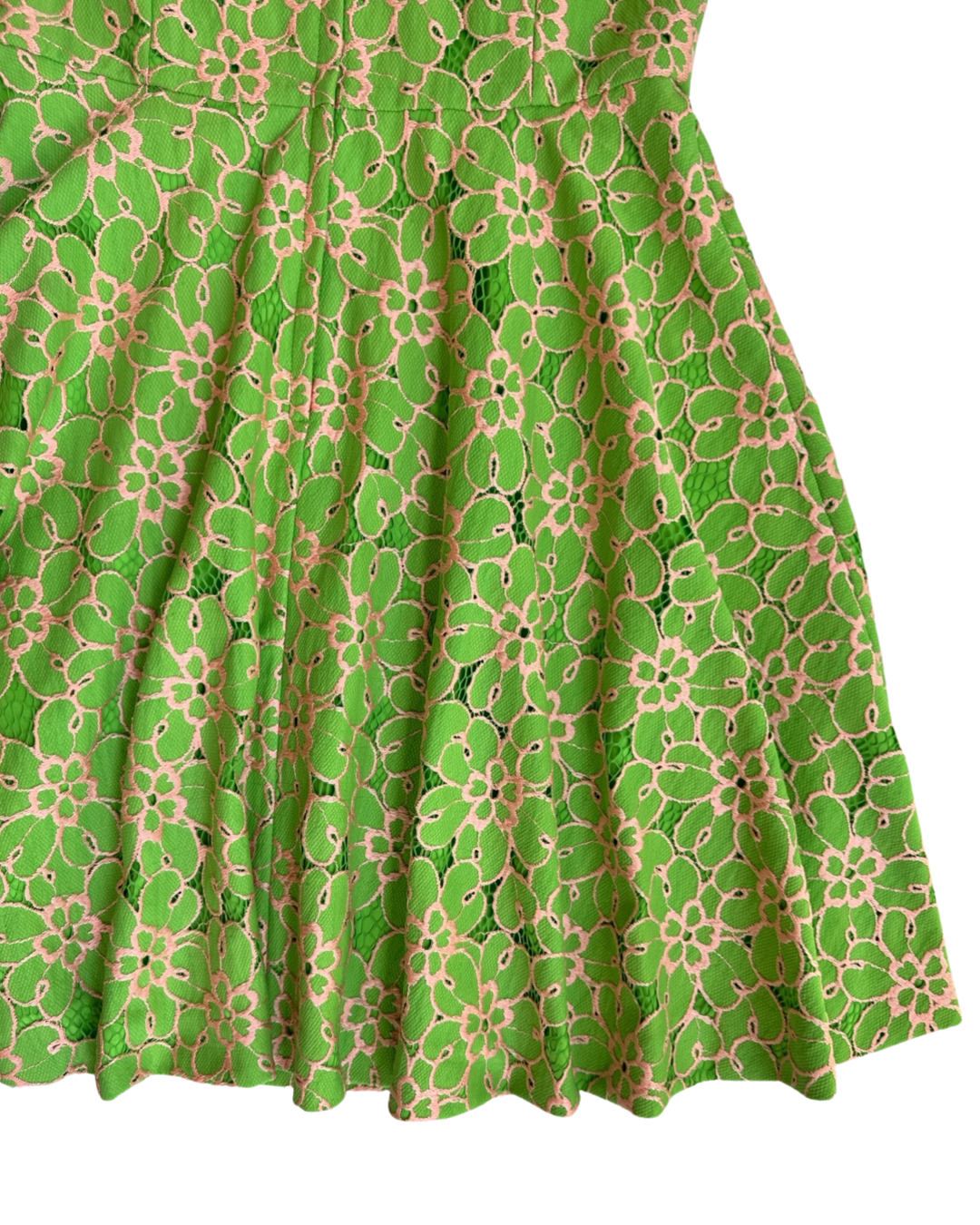 Women’s Size 4 Lilly Pulitzer Green and Pink Floral Lace Dress