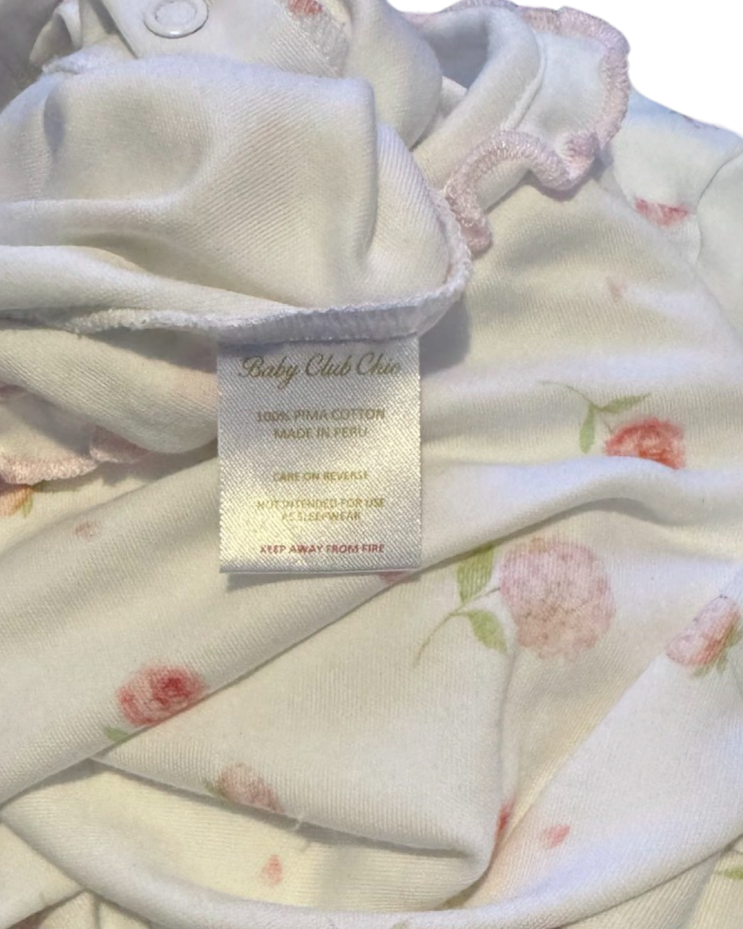 3-6M Baby Girl Baby Club Chic Pink Peony Pima Cotton Convertible Gown / Sleeper