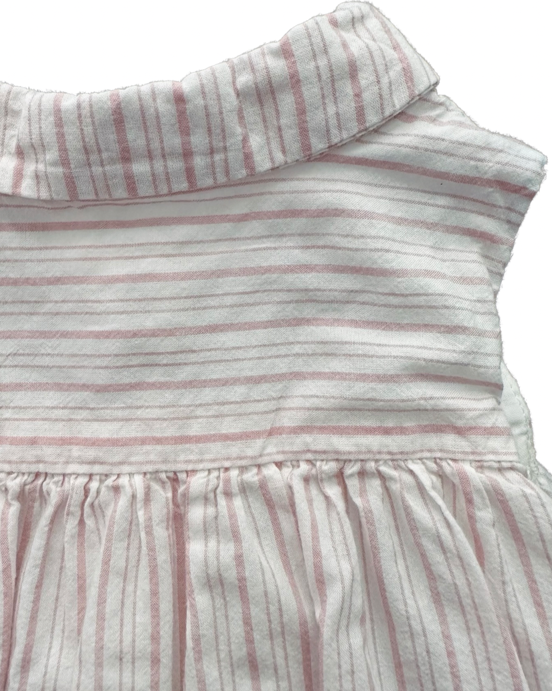 6-12M Baby Girl Baby Gap Pink / White Striped Onesie Dress
