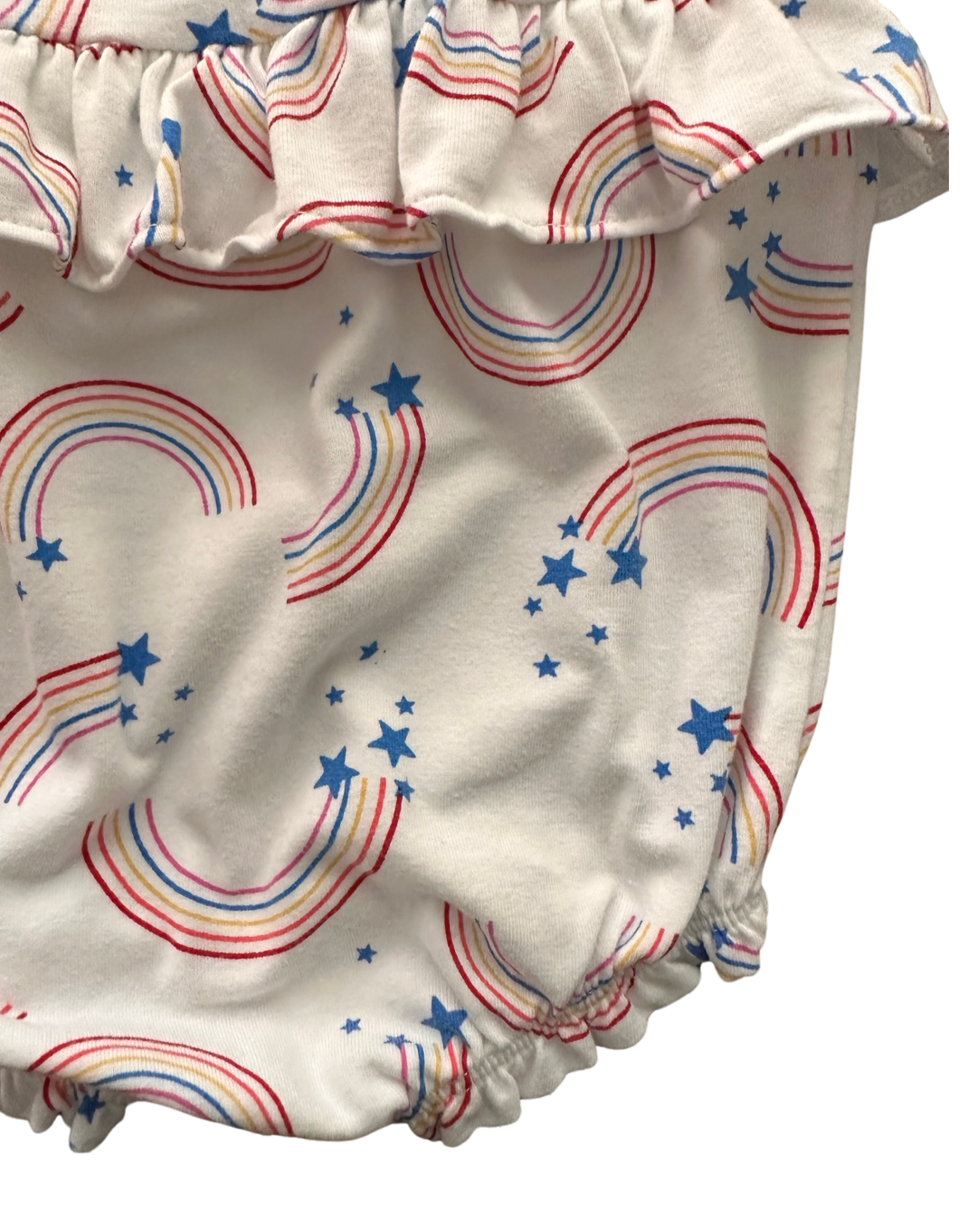 3-6M Baby Girl Cat & Jack Patriotic Rainbow Bubble