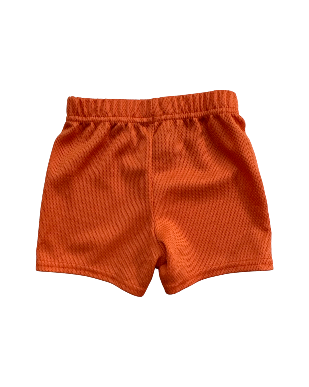 6-9M Baby Boy Nike Grey / Orange Onesie & Orange Athletic Shorts
