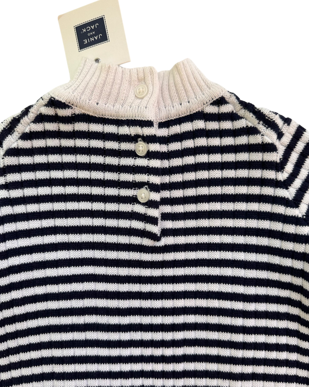 2T Toddler Girl Janie & Jack Navy / White Striped Sweater Dress