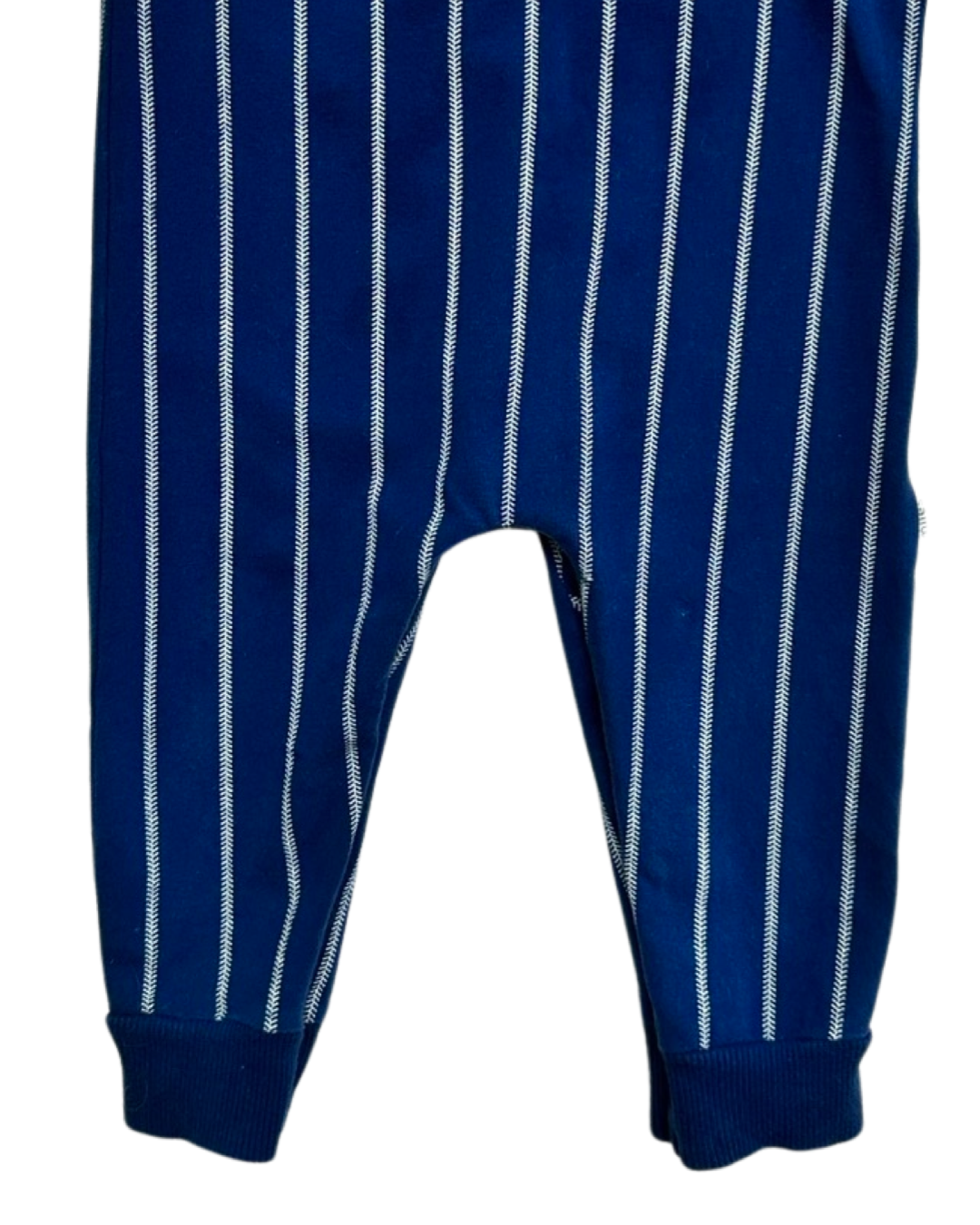 12M Baby Boy Navy Miles Baseball Thread Romper