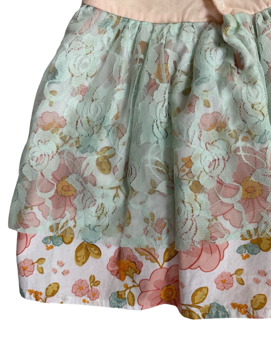 12M Baby Girl NaniKalani Boutique Floral Lace Flutter Sleeve Dress