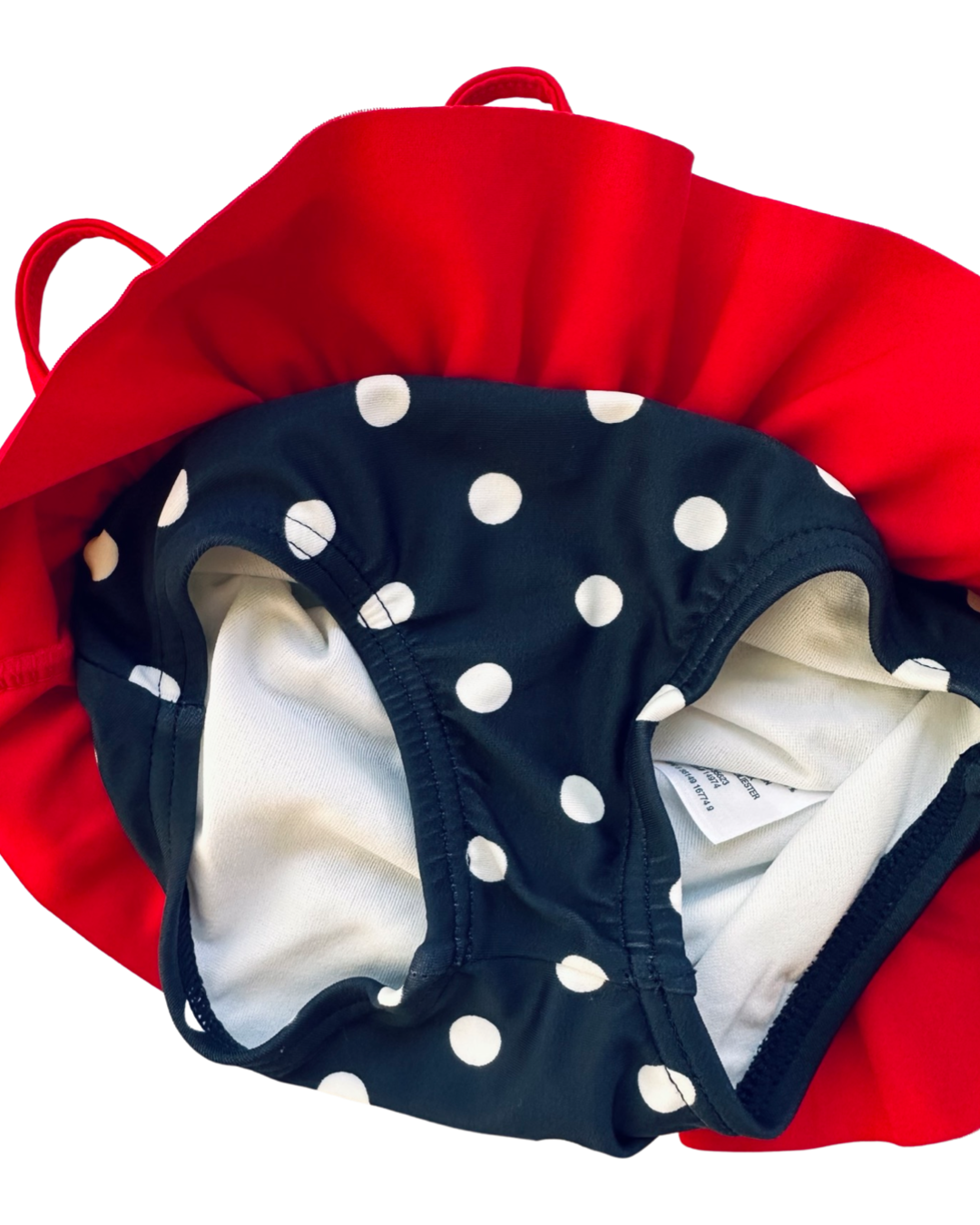 9M Baby Girl Carter’s Navy and White Polka Dot Swim Suit