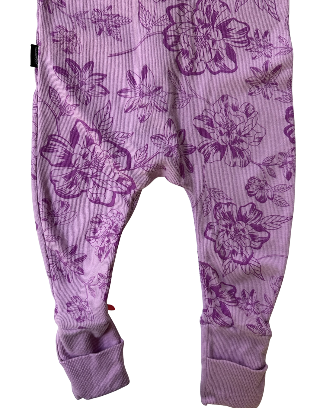 6-12M Baby Girl Size 0 Purple Floral Bonds Wondersuit