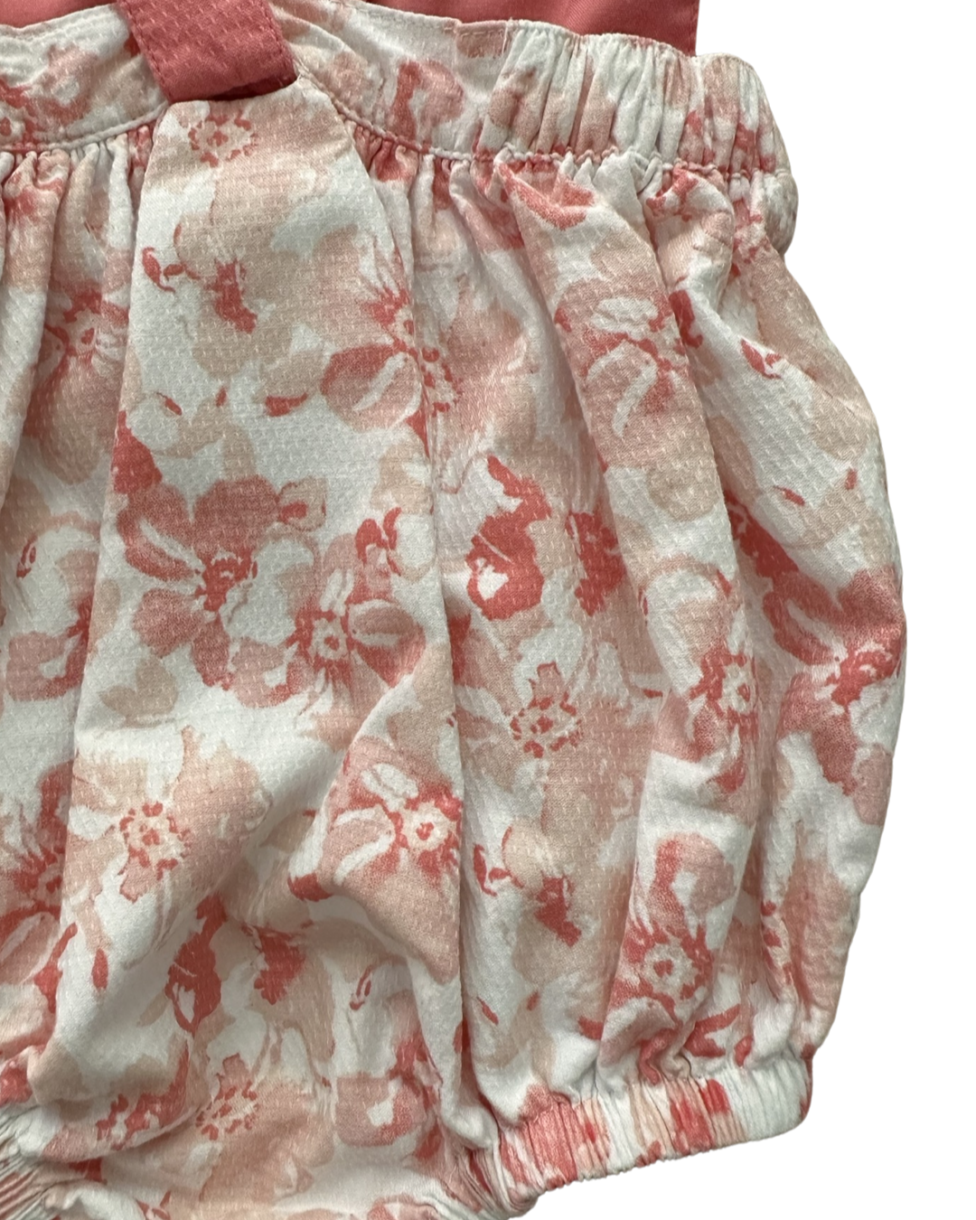 3-6M Baby Girl Maggie & Zoe Coral Pink Floral Sunsuit Bubble