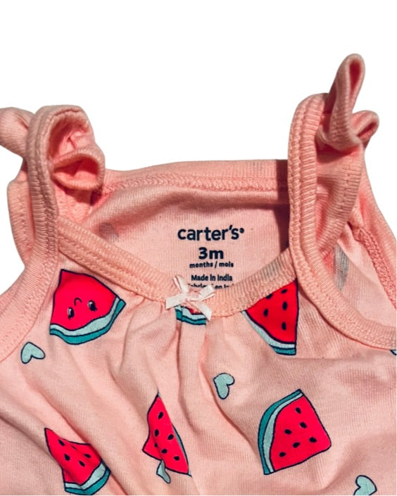 3M Baby Girl Carters Watermelon Bubble Romper