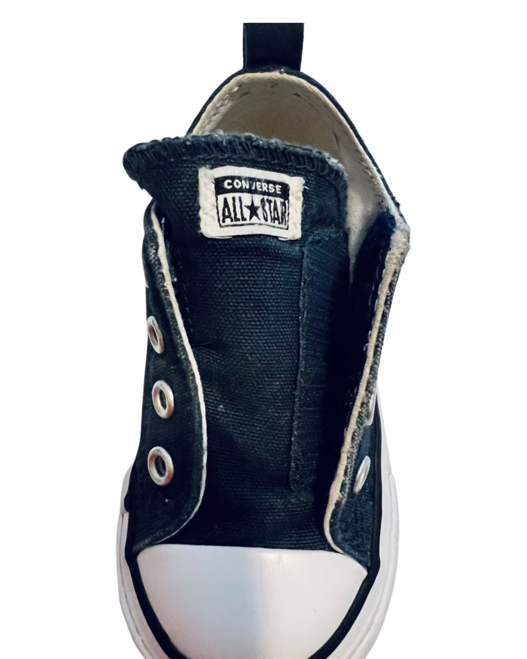 6C Toddler Boy / Girl Navy Blue Velcro No Laces All Star Converse Chucks