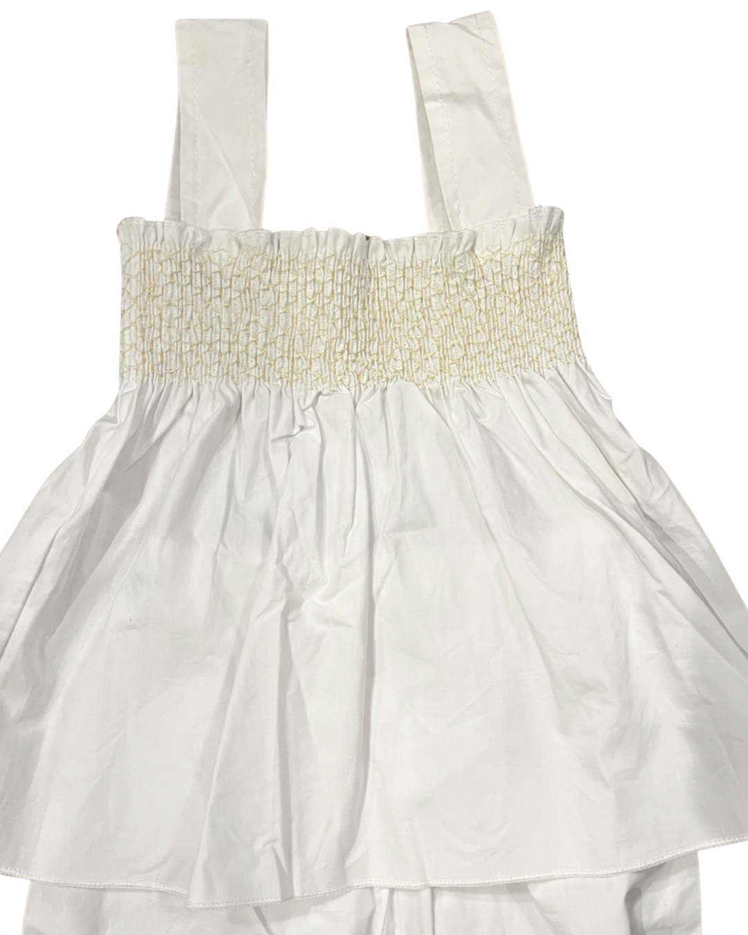 12M-18M Baby Girl White Smocked 2pc Set