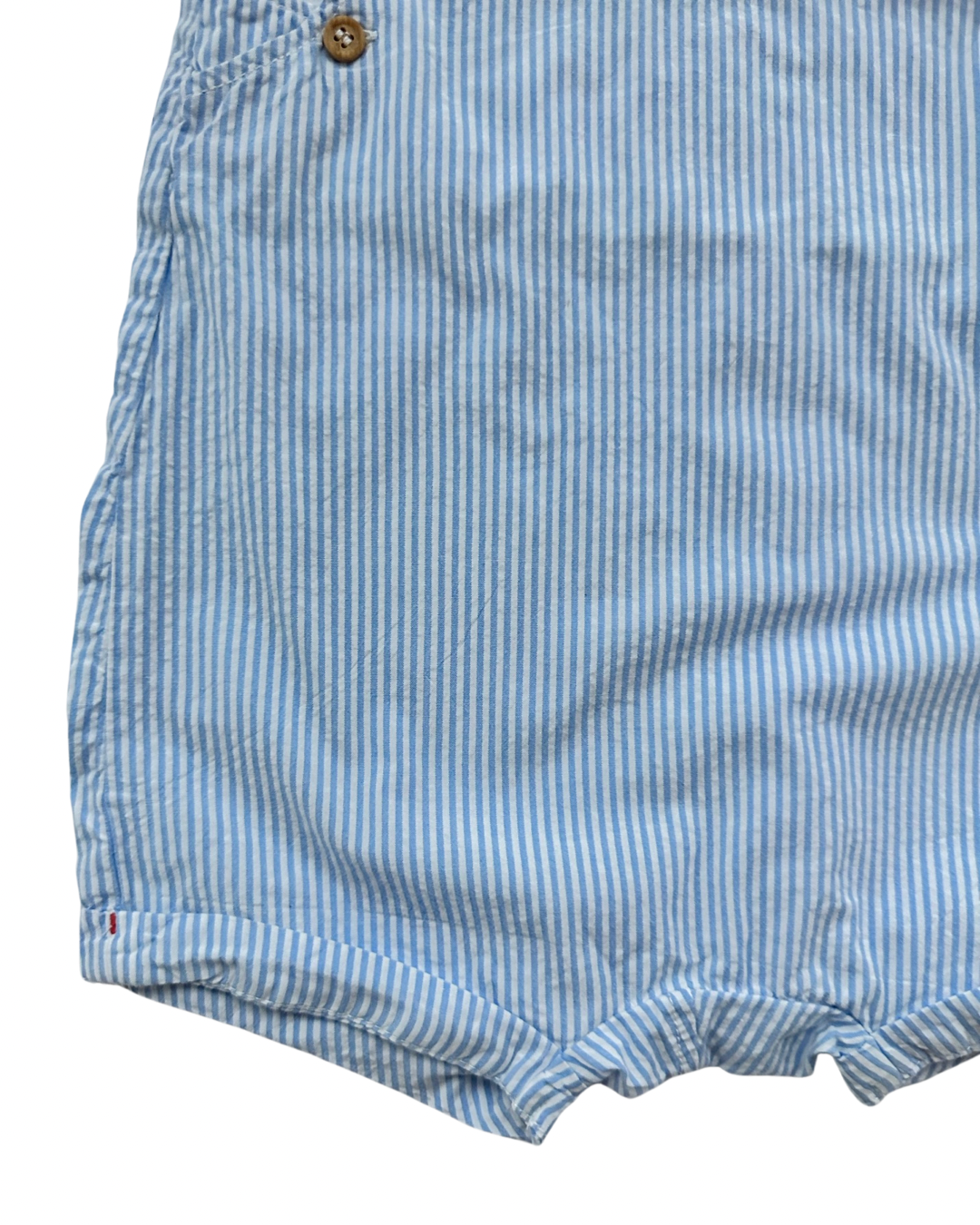 12M-18M Baby Boy H&M Blue Striped Romper Sailboat
