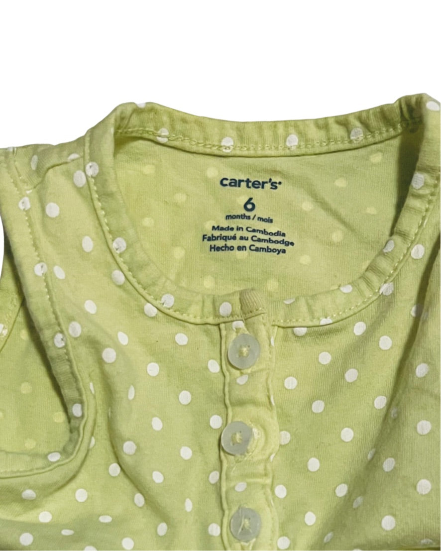 6M Baby Girl Carters Polka Dot Fish Bubble Romper