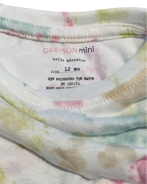12M Baby Girl Grayson Mini Tie Dye Top