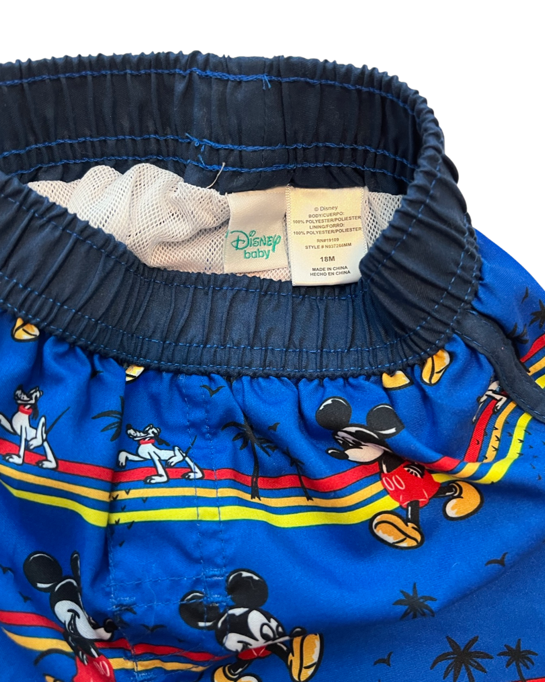 18M Baby Boy DISNEY Baby Blue Mickey Mouse Swim Trunks
