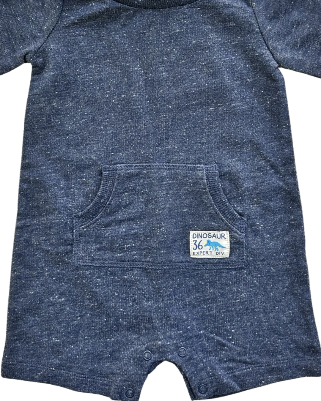 12M Baby Boy Carters Blue Dinosaur Hooded Romper NWT