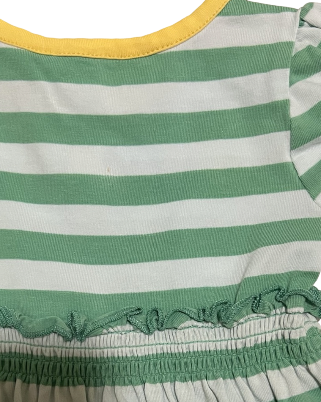 3-6M Baby Girl Matilda Jane Green / Aqua Striped Floral Dress