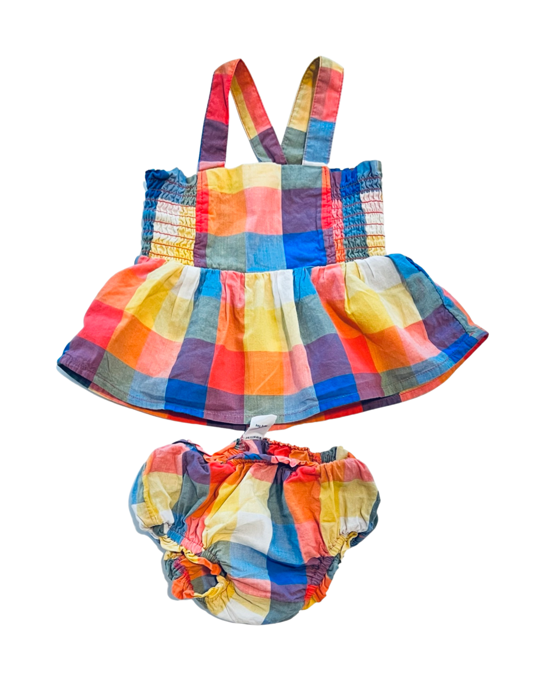 3-6M Baby Girl Plaid Old Navy 2 PC Outfit