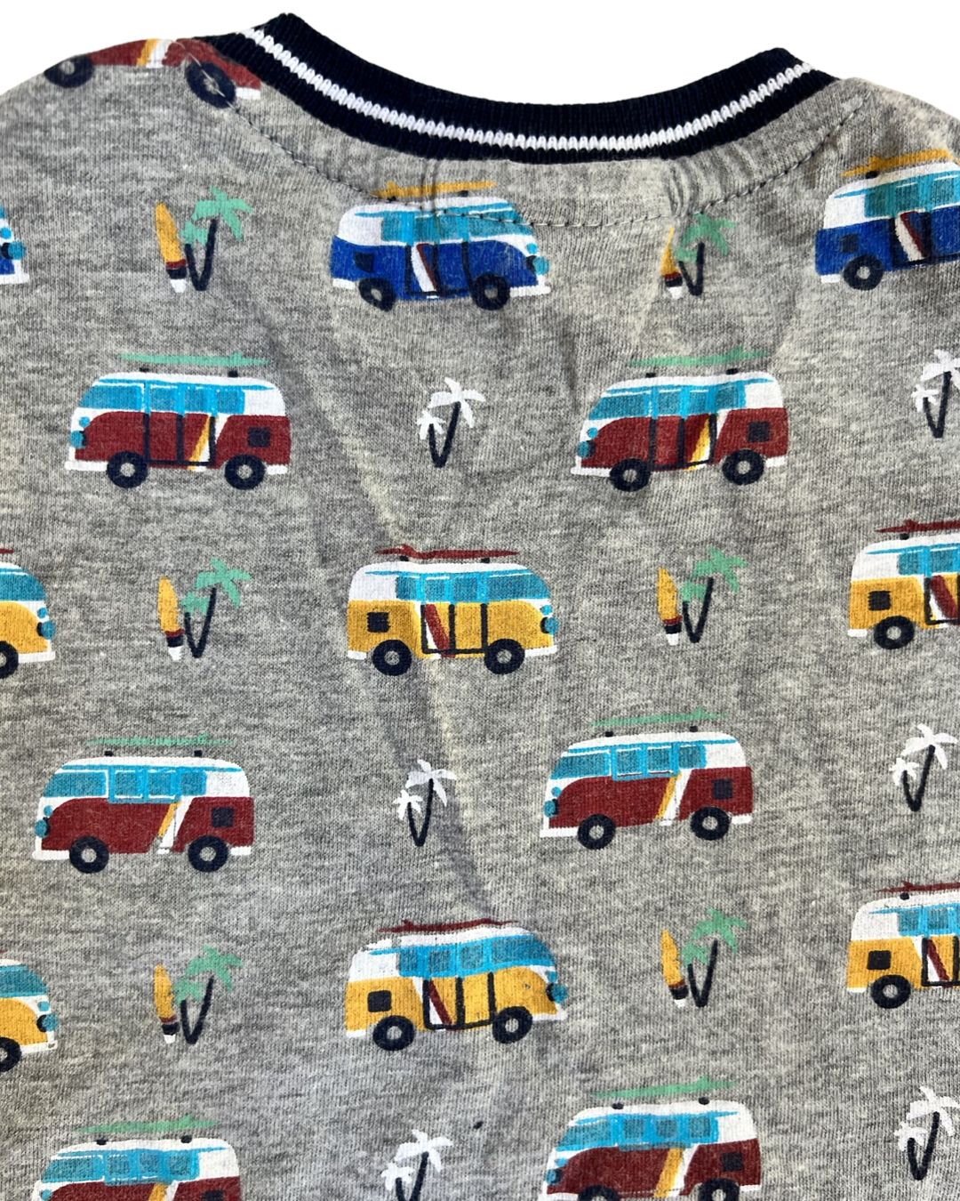 9M Baby Boy Bear Camp Surfer Van Romper