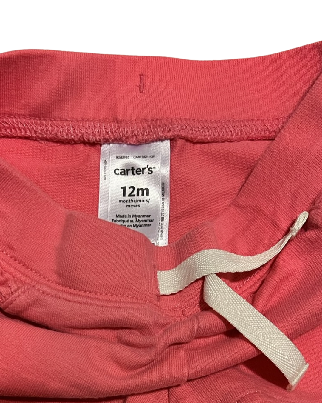 12M Baby Girl Carters Pink Comfy Shorts