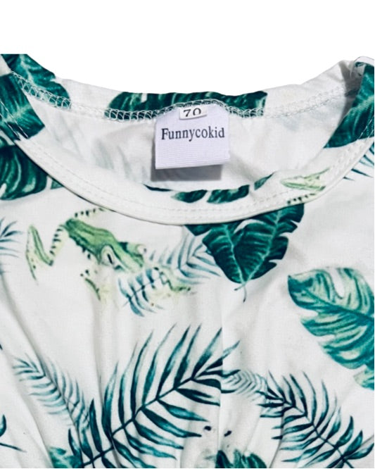 0-3M Baby Girl Online Boutique Fern & Frog Funnycokid Bubble