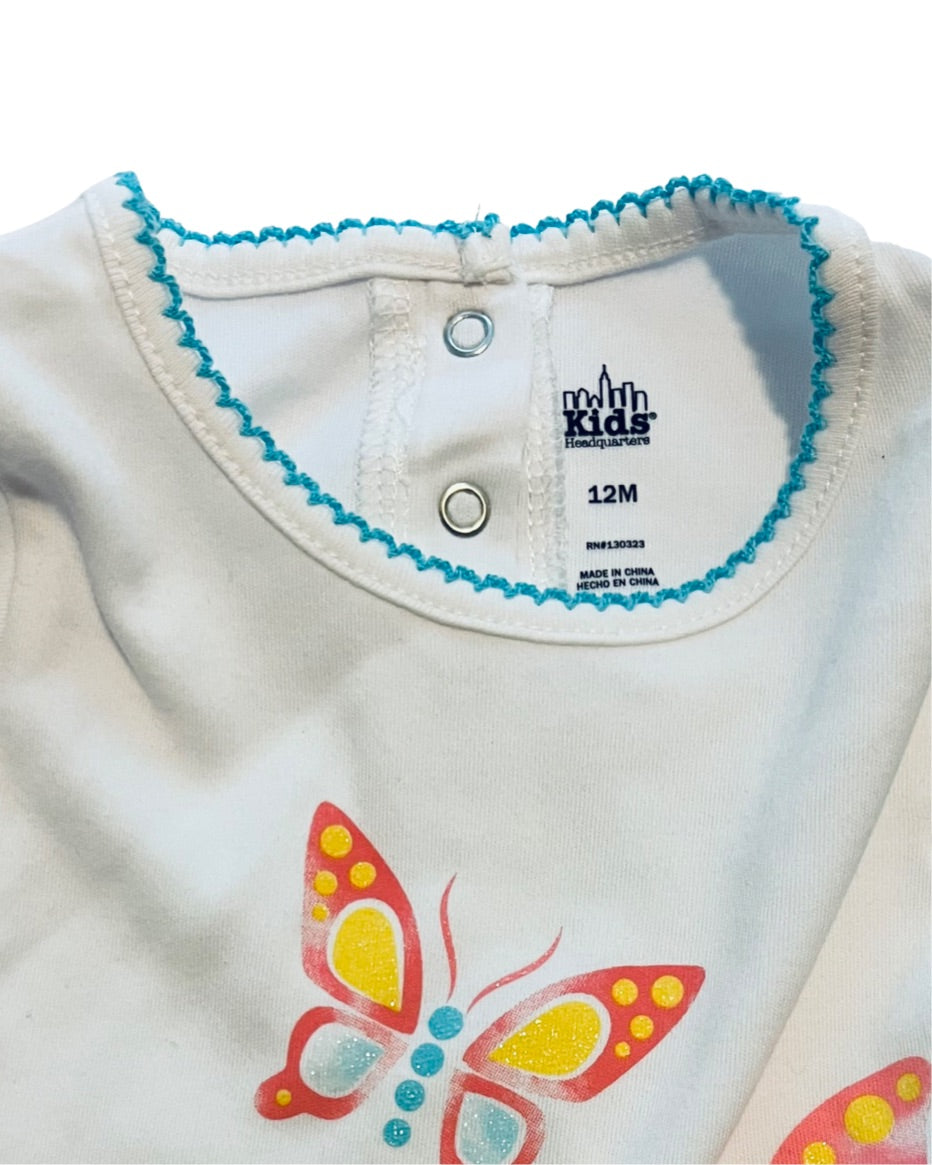 12M Baby Girl Kids Headquarters Butterfly Top
