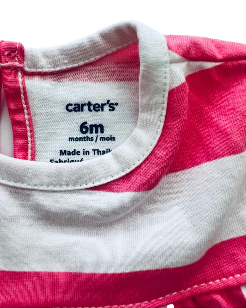 6M Baby Girl Carters Pink Striped Top