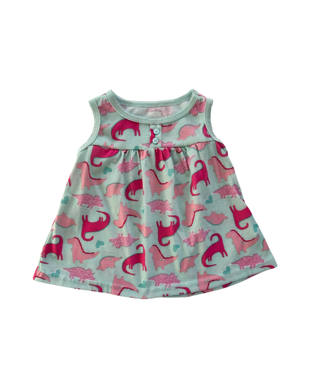 12M Baby Girl Carters Pink / Aqua Dinosaur PJs Shorts & Tank