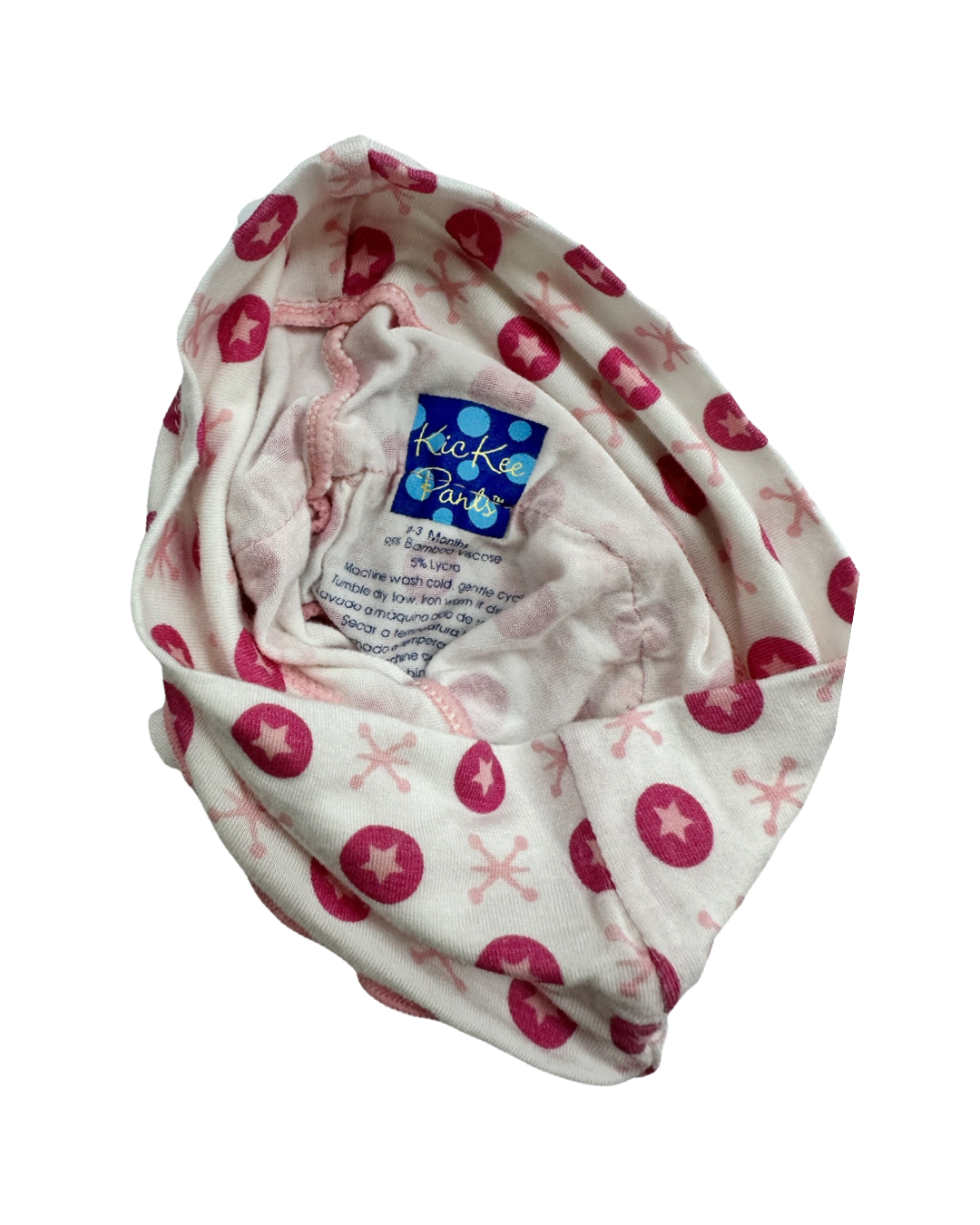 0-3M Baby Girl Kickee Pants Bamboo Nightgown PJs and Matching Hat