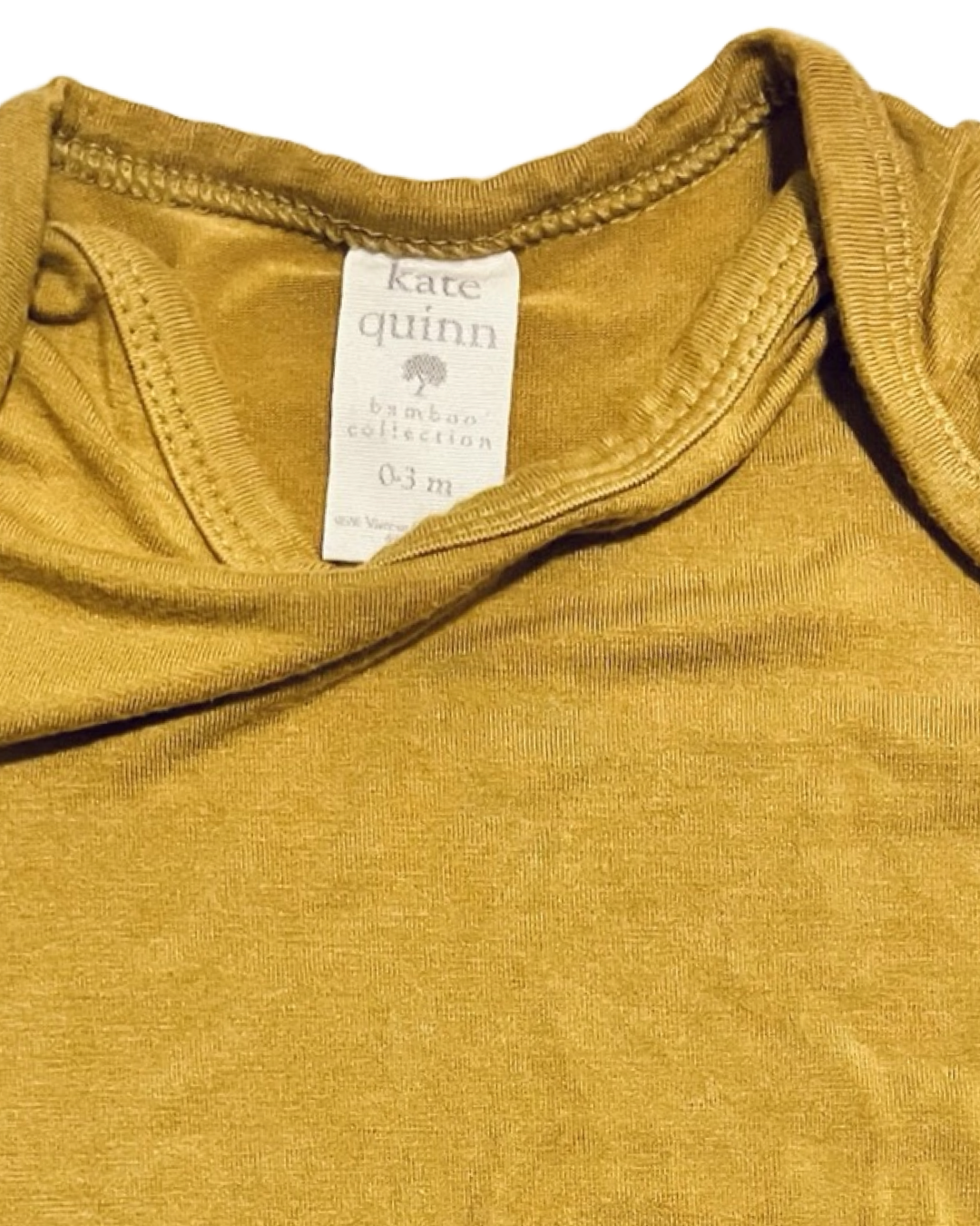 0-3M Baby Boy / Girl Kate Quinn Mustard Yellow Bamboo Onesie