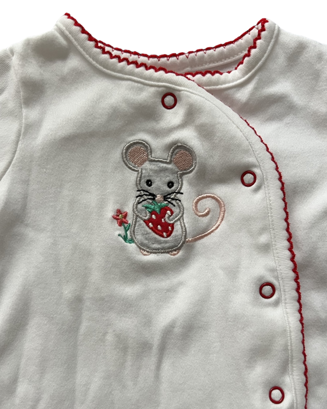 Newborn Baby Girl White Starting Out Mouse Sleeper