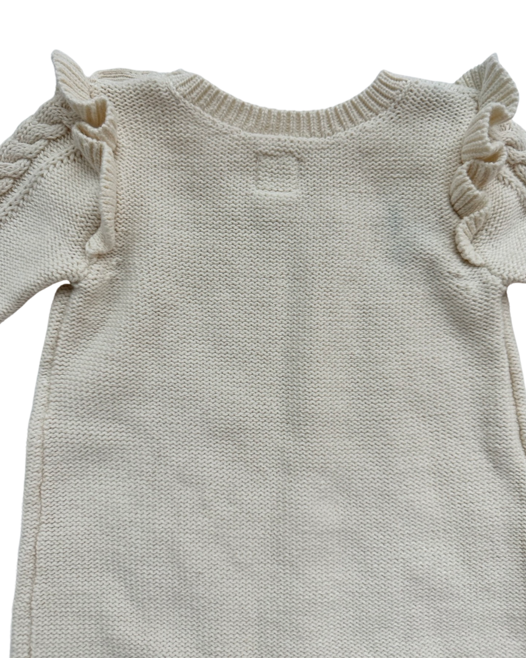6-12M Baby Girl Cream Baby Gap Cable Knit Sweater Dress