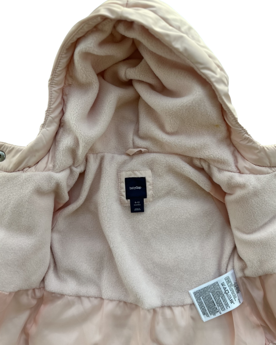 6-12M Baby Girl Light Pink Baby Gap Puffer Jacket Coat