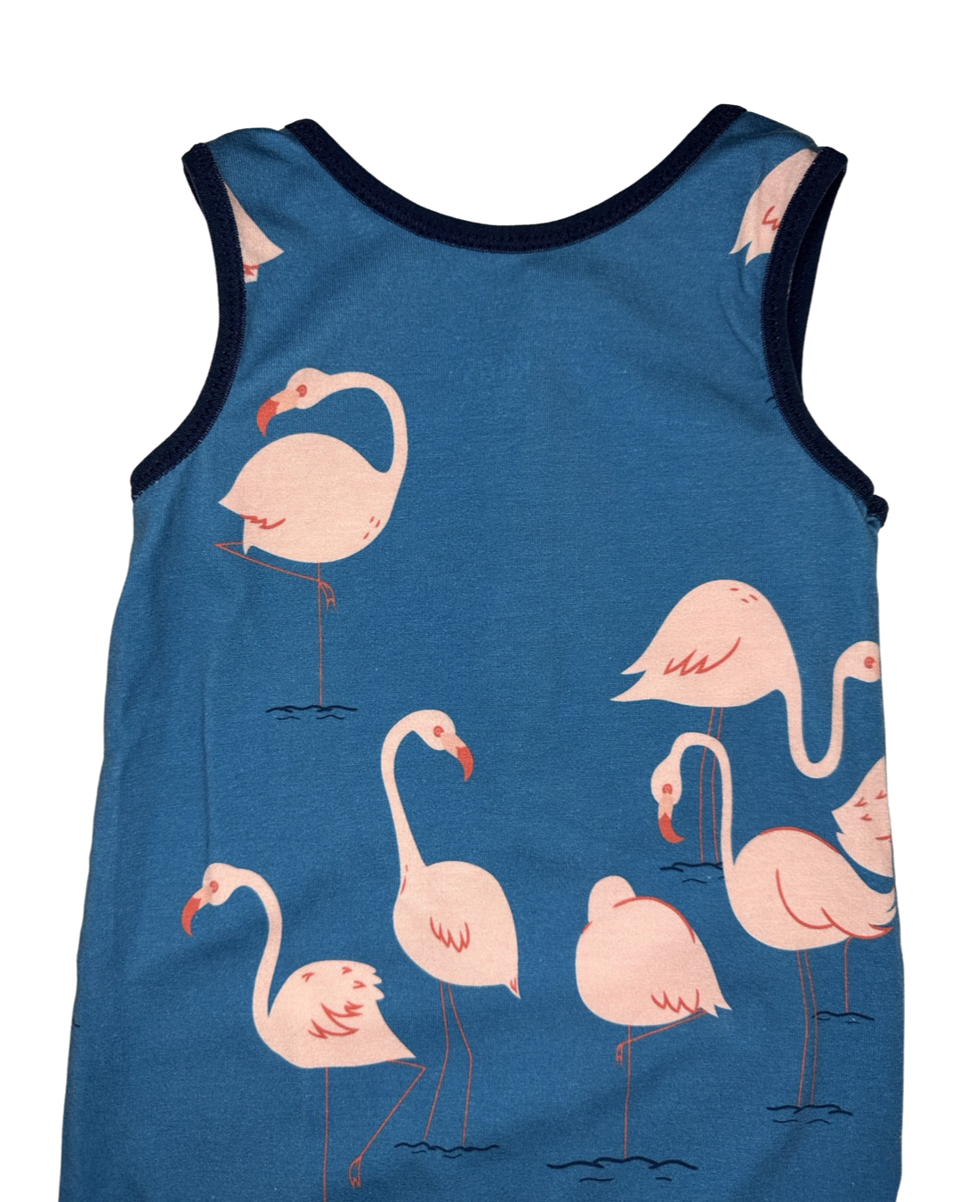6M-12M Baby Boy Rags to Raches Flamingo Romper