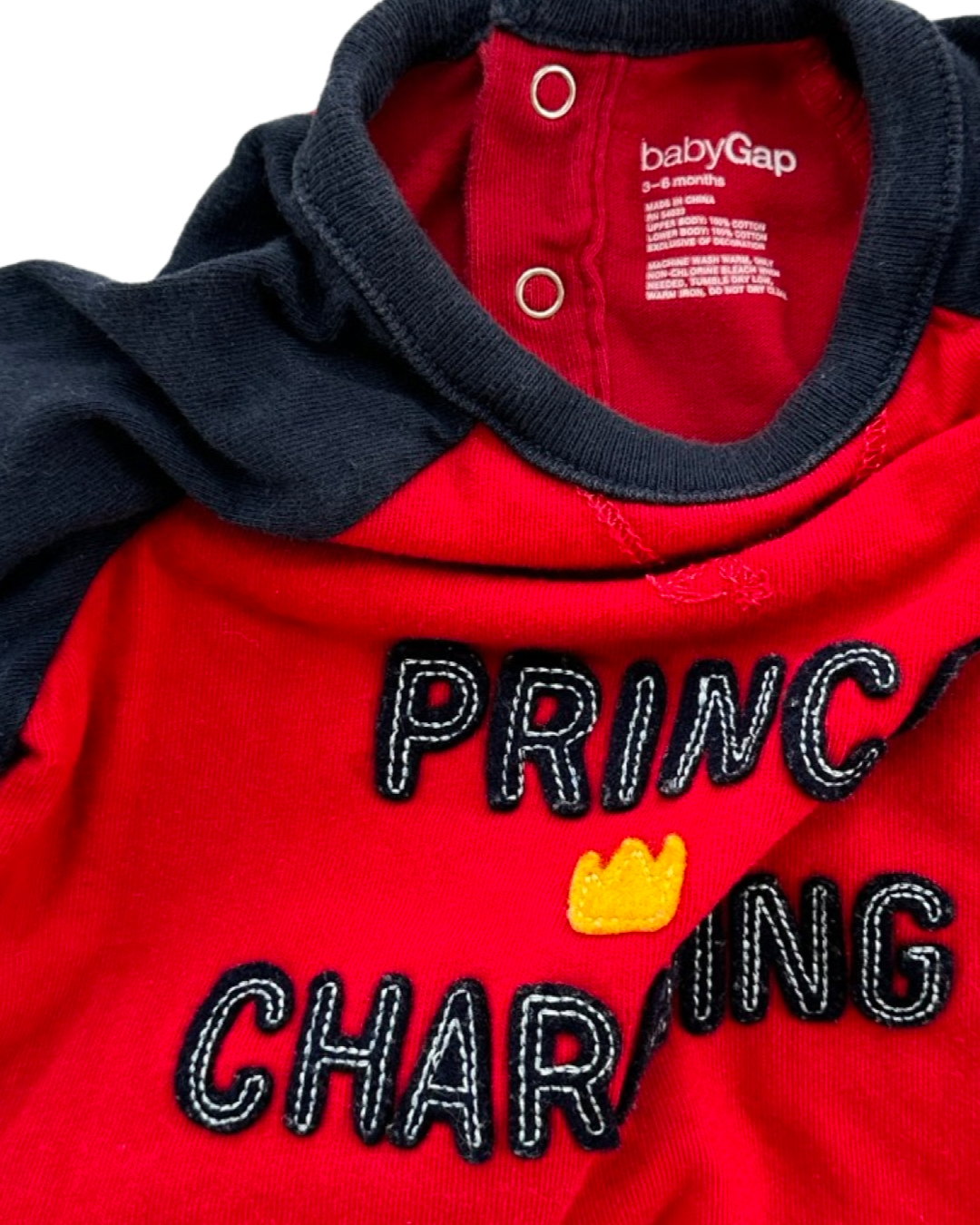 3-6M Baby Boy Prince Charming Baby Gap Onesie